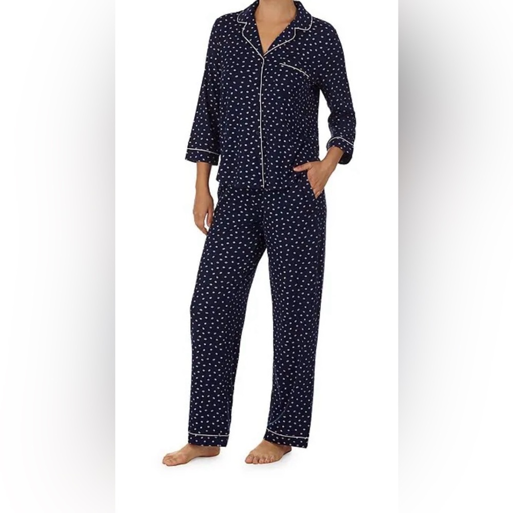 NWT Kate Spade Navy Kiss -Print Pajamas